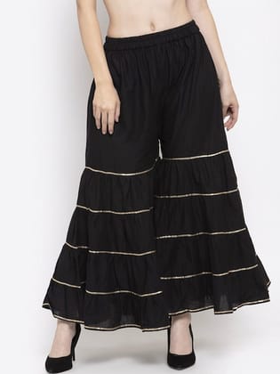 Women Striped Flared Elasticated Palazzos