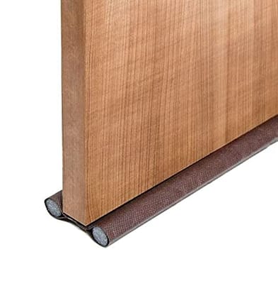 SmartCamDoor Seal Twin Draught Draft Guard Door Closer Bottom Brown Sealing Strip (39 inch) (PACK OF 1)