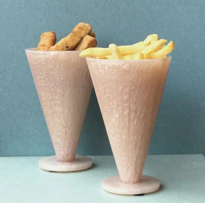 Cone Snack holder Cream Pack of 2