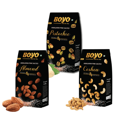 Premium Nuts Combo Pack  600g  - Roasted  Cashews  200g ,  Roasted   Almond  200g ,  Roasted  Pistachio 200g