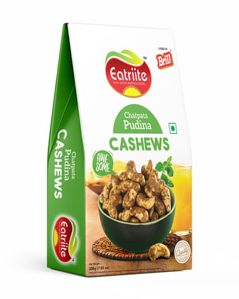 Eatriite Roasted Chatpata Pudina Kaju (Mint Flavoured Cashews), 200 gm