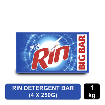 Rin Detergent Bar(250*4), 1000 gm Bar