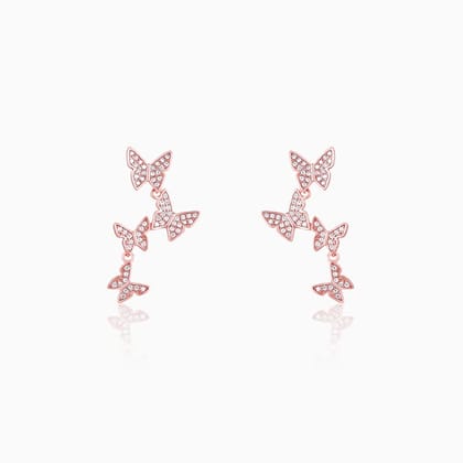 Anushka Sharma Rose Gold Wavering Wings Earrings