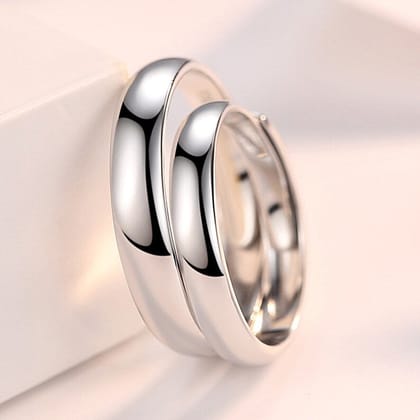Silver Ring for Couples and plain silver band for couples