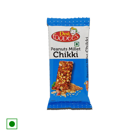 Desi Foodees Peanuts Millet Chikki, 30 gm Pack