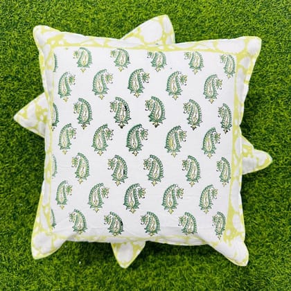 Sanganeri Hand Block Printed Cotton Cushion Covers Set of 5