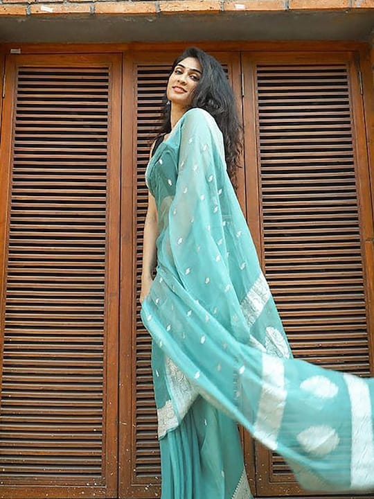 Ethnic Woven Design Zari Chanderi Saree