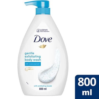 Dove Gentle Exfoliating Beads Body Wash For Softer Smoother Skin, 800 ml