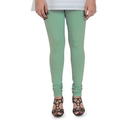 Vami Women's Cotton Stretchable Churidar Legging - Jolly Green