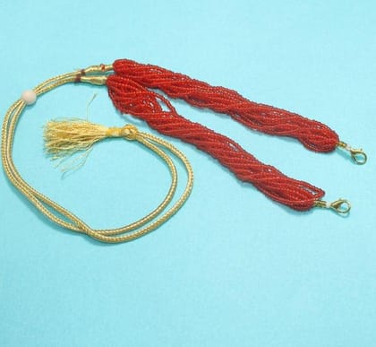 10 Pcs, Seed Beads Pendant Dori Red-Red / Glass