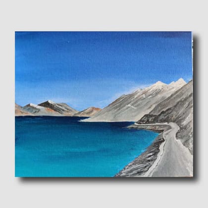Beauty of Leh, Ladakh | Medium - Acrylic | Premium Print-8 x 12 in / Unframed
