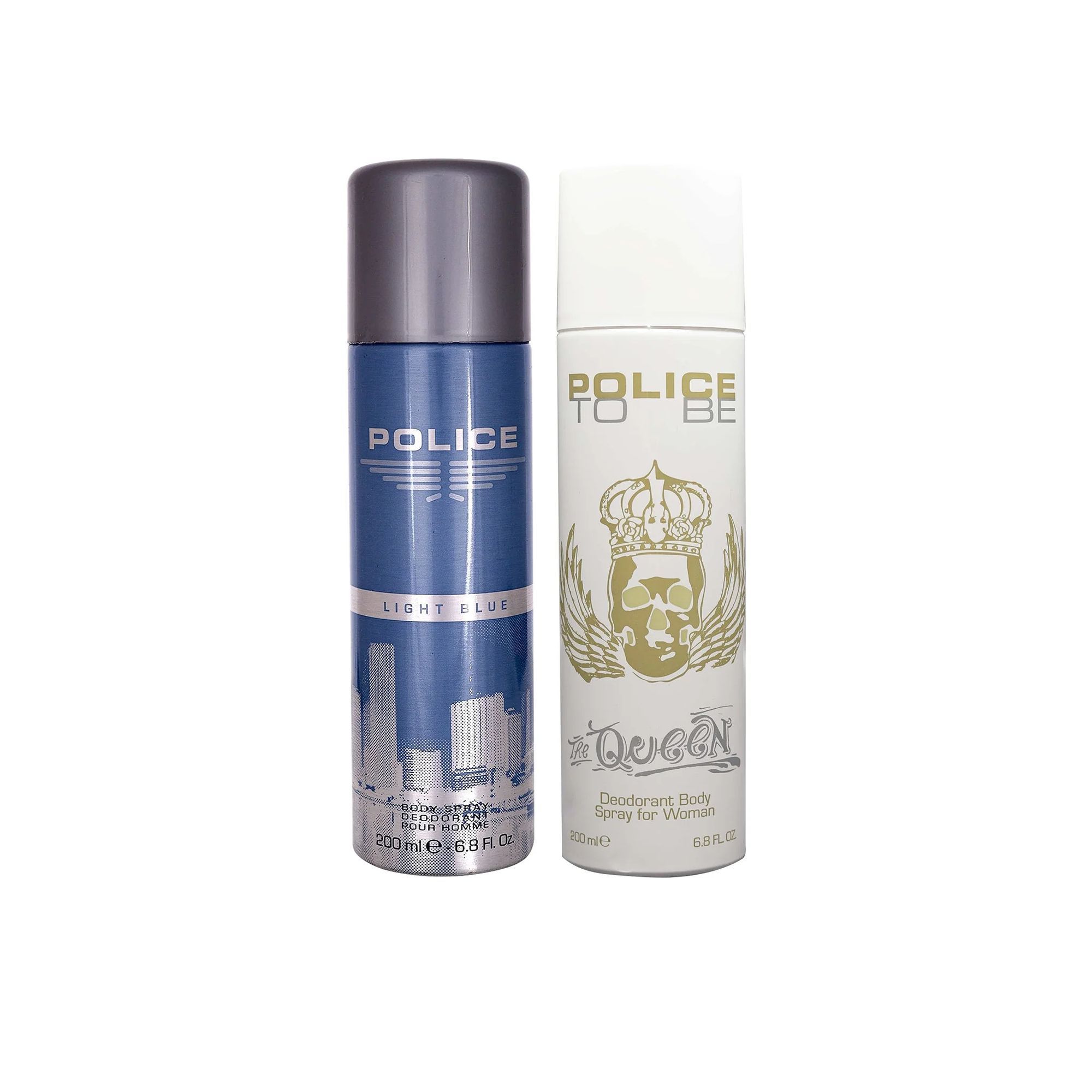 Police Light Blue + To Be Queen Deo Combo Set 400ml (Pack of 2) For Him & For Her