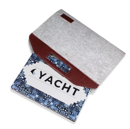 Yacht Laptop Sleeve with Multiple Storage, 15.6 inch, Winch Series, Grey, Unisex