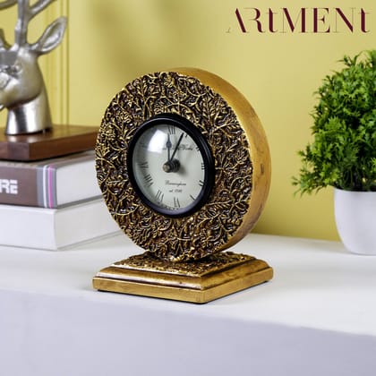 Bohemian Autumn Romance Table Clock Gold