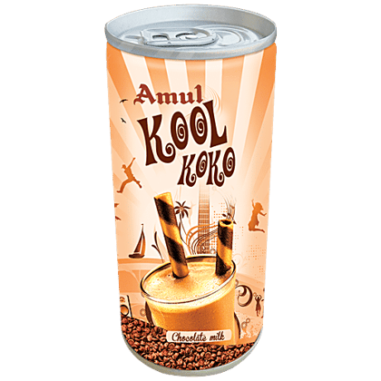 Amul Kool Koko - Chocolate Milk, 200 ml Can