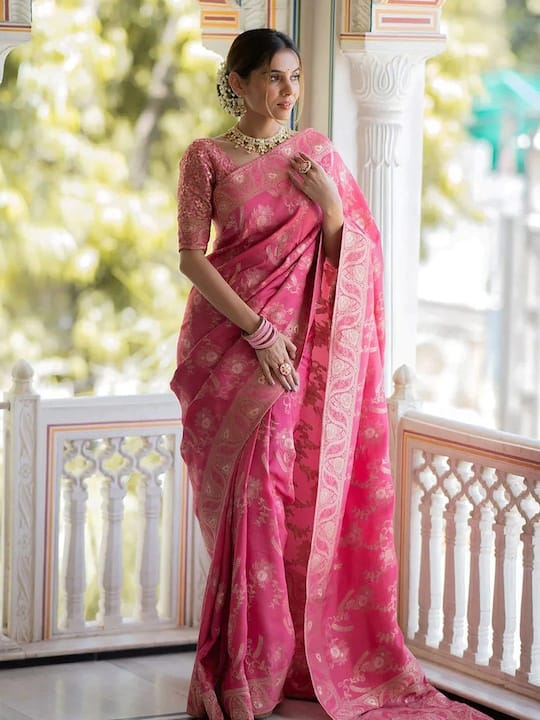 Woven Design Zari Banarasi Saree
