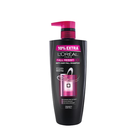 L'Oreal Paris Resist 3X Anti-Hairfall Shampoo, 640 ml Bottle