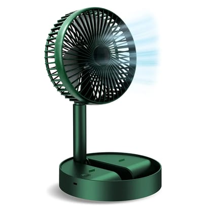 4613 Telescopic Electric Desktop Fan, Height Adjustable, Foldable & Portable for Travel/Carry | Silent Table Top Personal Fan for Bedside, Office Table (Battery Not Include)