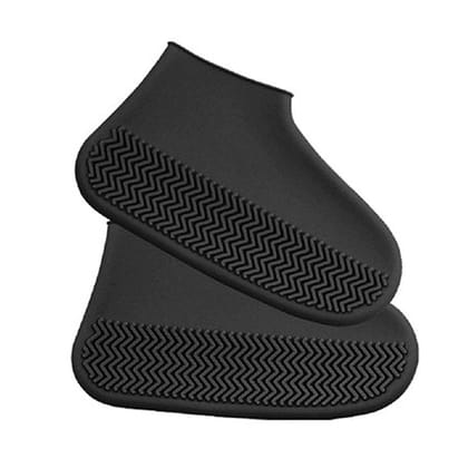 4866 Non-Slip Silicone Rain Reusable Anti Skid Waterproof Fordable Boot Shoe Cover (Large)