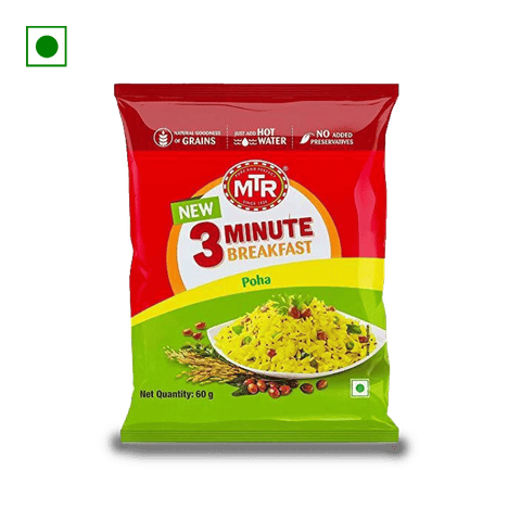 MTR 3 Minute Breakfast Poha(Pack Of 5), 300 gm Pack