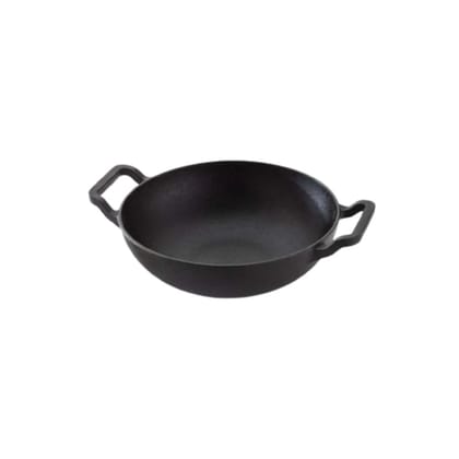 Softel Cast Iron Kadhai | Black 22 cm
