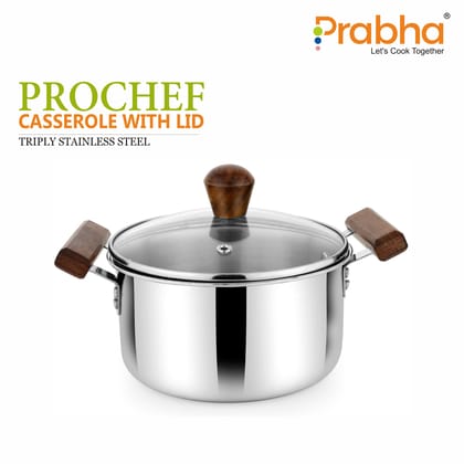 Prochef Casserole With Glass Lid-18CM / 2.6L