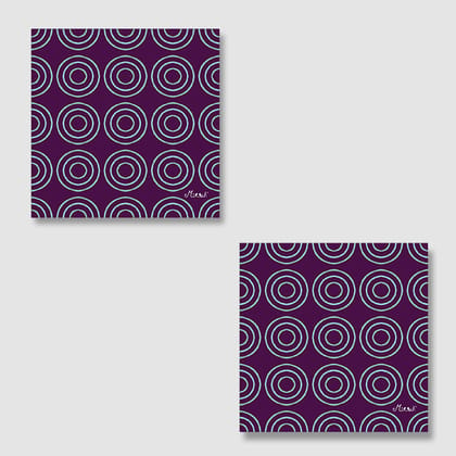Purple Morocco Square Acrylic Coasters - Set of 2