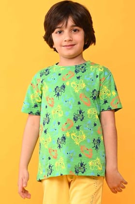 GAMER GREEN SHORT SLEEVES T-SHIRT - GREEN-0-6 MONTHS / 1N / Blue