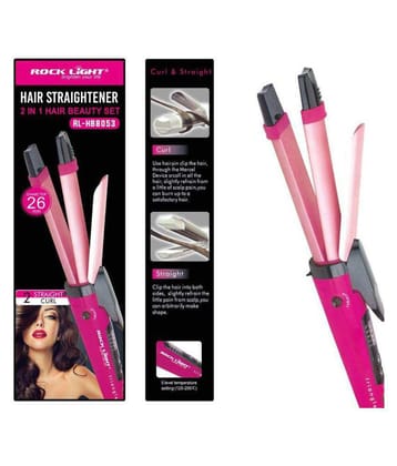 Rock Light 2 in 1 Beauty Set Hair Straightener ( Pink )