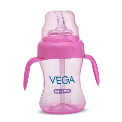 Vega Baby & Mom Straw Sippy Cup - Pink - VBWA3-05