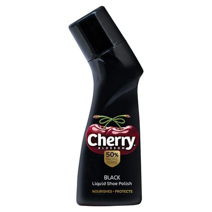 Cherry Blossom Liquid Wax Polish (Black) - 75 ml