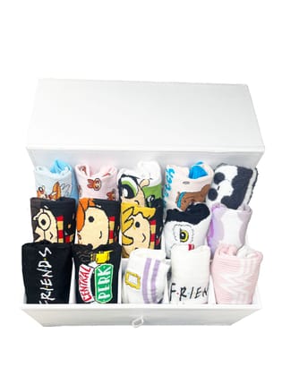 Balenzia Adorable Socks Drawer for Women - Pack Of 15-Stretchable from 19 cm to 30 cm / 15 N / White