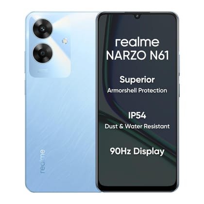 realme NARZO N61 (Voyage Blue,6GB RAM+128GB Storage) 90Hz Eye Comfort Display
