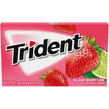 Trident Refreshingly Long Lasting Island Berry Lime Sugar Free Gum