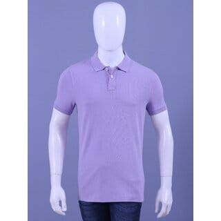 REDLINE MENS LAVENDER SOLID POLO T-SHIRTS