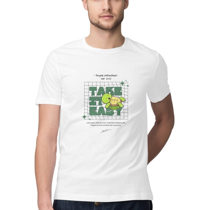Unisex Take It Easy Graphic Printed T-Shirt-XS