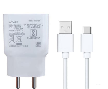 Vivo Y21e 2AMP 18W Dual Engine Fast Mobile Charger with USB Type-C Data Cable