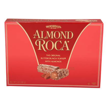 Brown & Haley Almond Roca Buttercrunch Toffee with Almond Chocolate Box, 140 gm