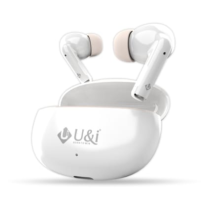 U&i Nitro Series 40 Hours Music Time True Wireless Earbuds | Quad Mic ENC-White