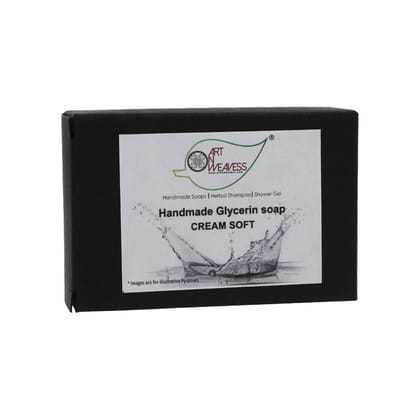Artnweavess Cream Soft Glycerin Soap, 100 gm - Pack of 2