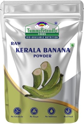 TummyFriendly Foods Natural Raw Kerala Banana Powder, Raw Nendran Banana Powder, No Chemicals Cereal, 200 gm