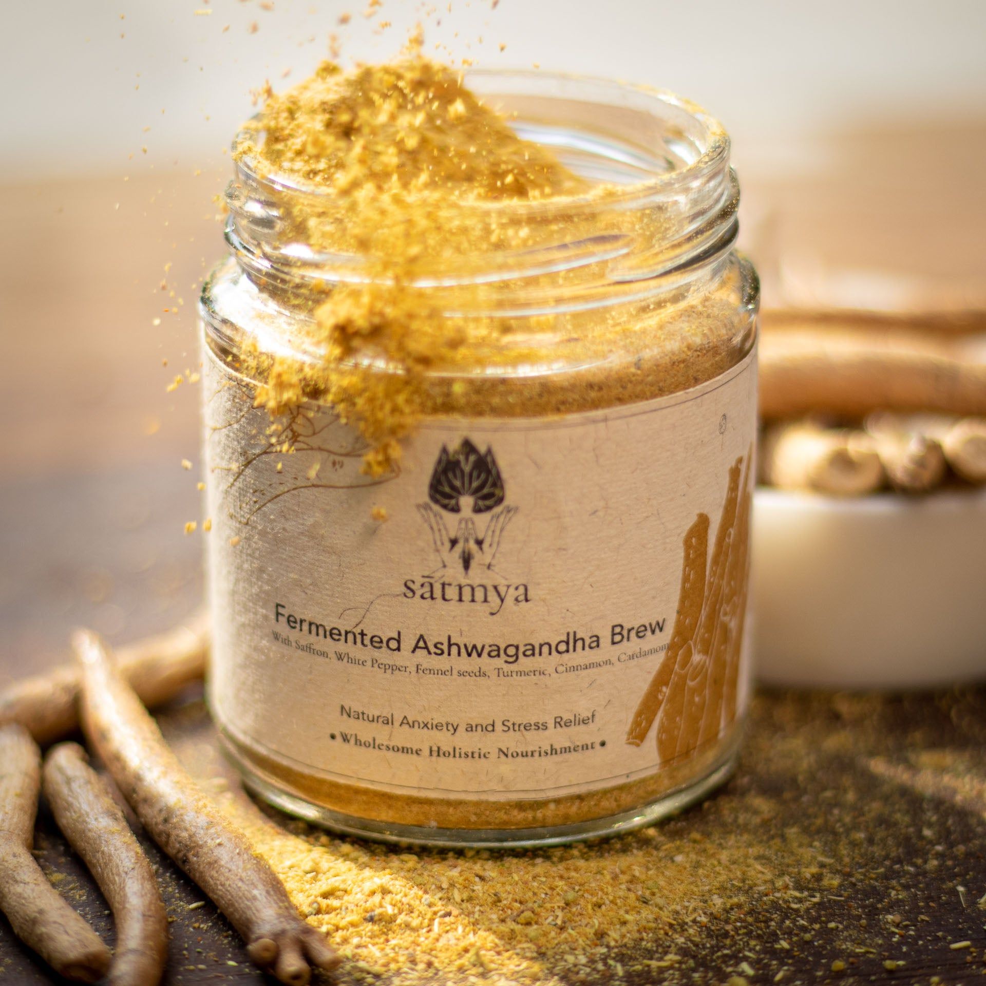 Fermented Ashwagandha Brew | Ashwagandha Roots | Stress and Anxiety Relief-100gms | 66 servings