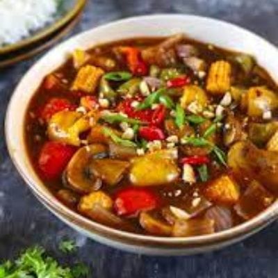 Hot Garlic Vegetables Gravy