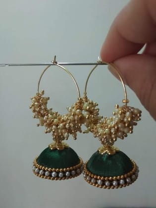 Grand Baali Jhumka with Dangling Loreals