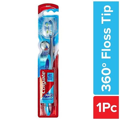 Colgate Toothbrush - 360 Degree Flosstip, Soft Bristles, 1 Pc(Savers Retail)