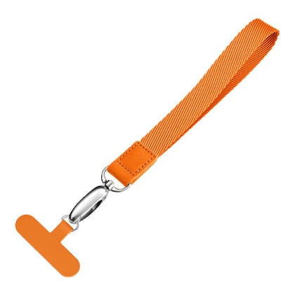 Mobile Phone Polyester Wrist Strap for Cell Phone Anti-Lost Strap with Metal Buckle, PC Tether Tab-Orange