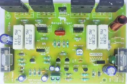 400 Watt Hi-fi Mono Amplifier Board using 2SC5200 2SA1943 Power transistors - Assembled Board  by MYPCB