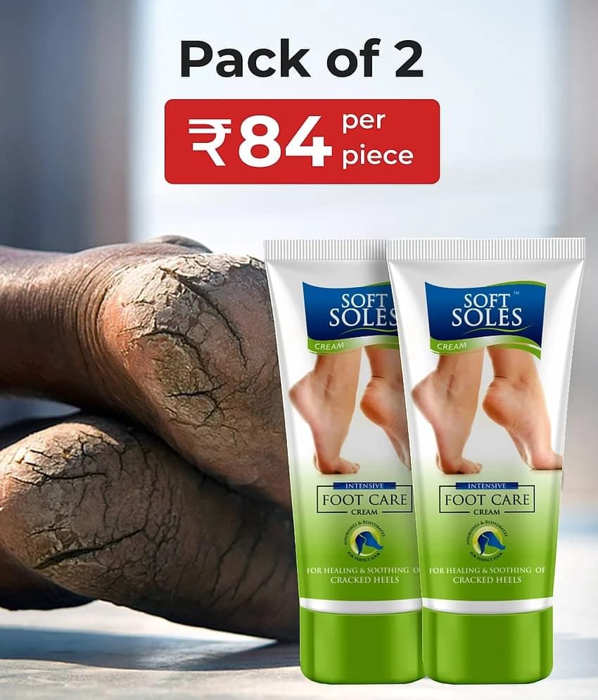Soft Soles Foot Crack Heal & Repair Cream Nourishes & Rehydrates Hard Skin 30g ( Pack of 2 )