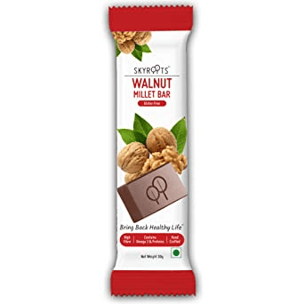 Skyroots Walnut Millet Bar, 30 gm