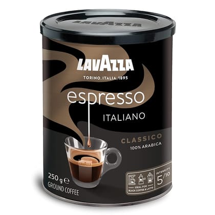 Lavazza Caffè Espresso Ground Coffee Medium Roast, 250g